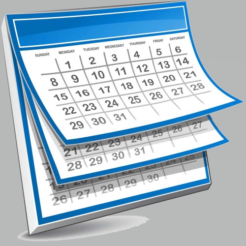 Blue Calendar 150